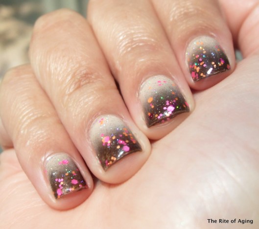 Brown Gradient and Sponged Glitter | The Rite of Aging
