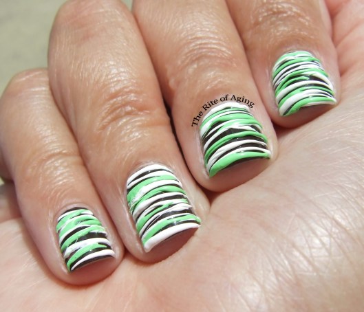 Mint Chocolate Sugar Spun Nail Art | The Rite of Aging