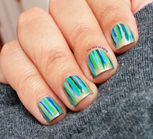 #OMD3NAILS - Colorful Waterfall Nail Art | The Rite of Aging
