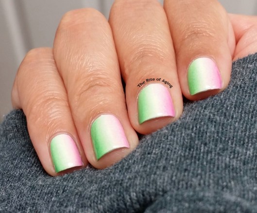 #OMD3NAILS Watermelon Gradient Nail Art | The Rite of Aging