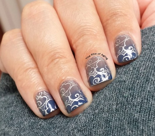 #OMD3NAILS - Gradient and Weather Stamping Nail Art | The Rite of Aging