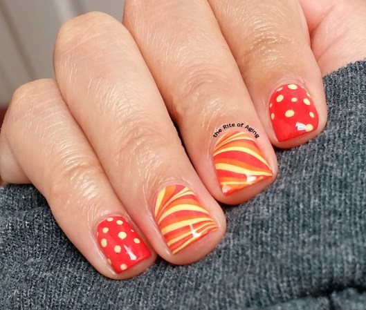 A Class Act Watermarble Nail Art | The Rite of Aging