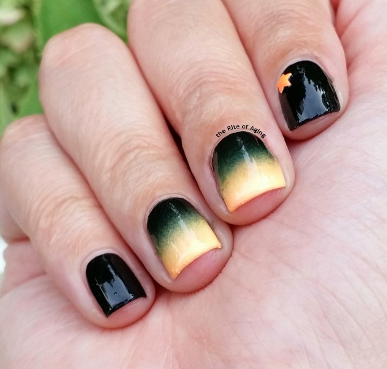 #31D2015 - Orange Gradient Nail Art | The Rite of Aging