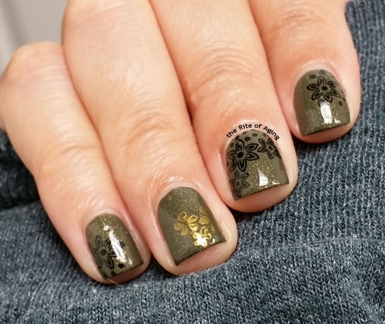 #31DC2015 - Metallic Floral #nailart | The Rite of Aging