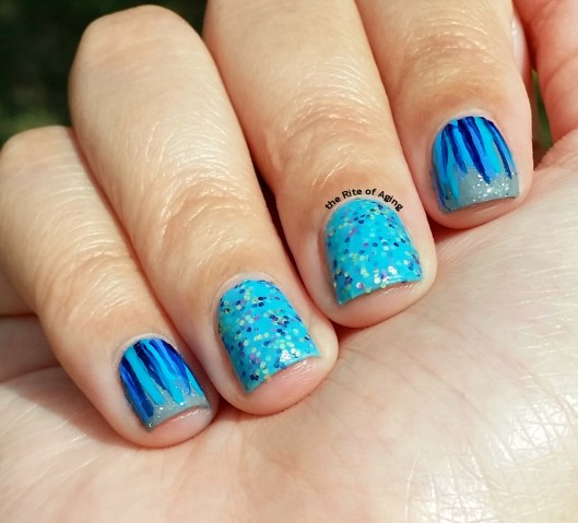 #31DC2015 - Blue Waterfall #nailart | The Rite of Aging