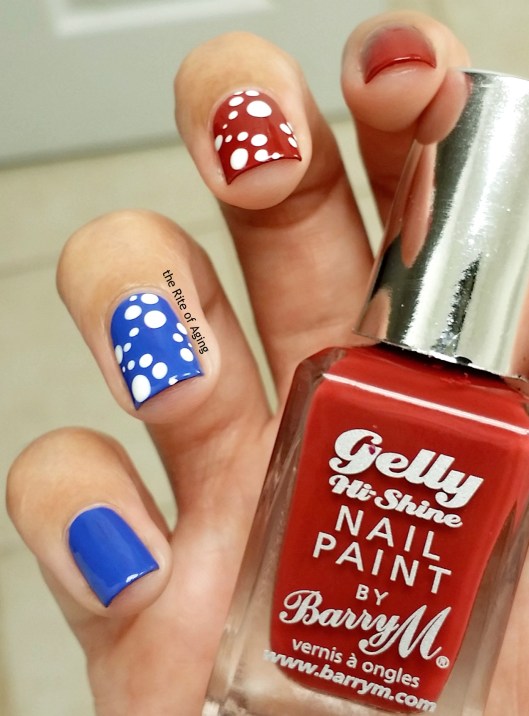 #31DC2015 - Patriotic Dotticure Nail Art | The Rite of Aging