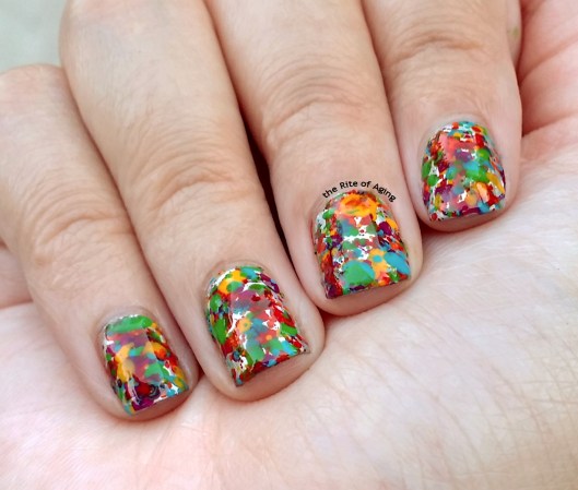 #31DC2015 - Rainbow #splatterpaint #nailart | The Rite of Aging