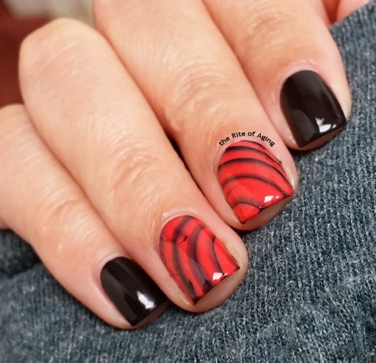 #31DC2015 - Watermarble Decals Nail Art | The Rite of Aging