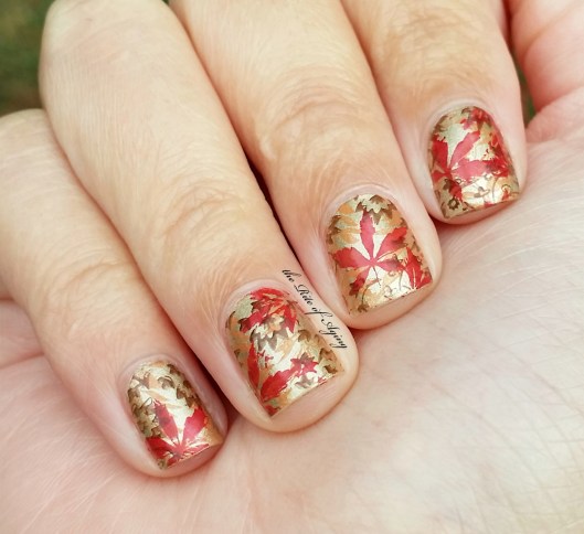 Triple Stamping Fall Leaves Nail Art | The Rite of Aging