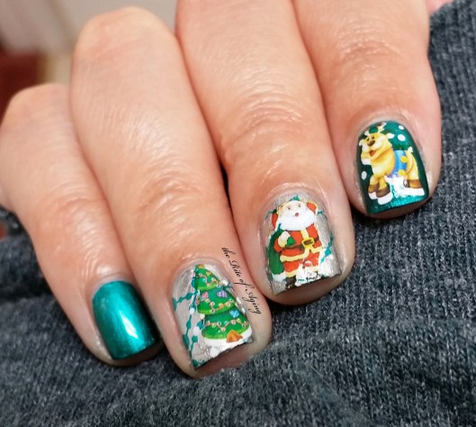 Christmas Water Decals Nail Art | The Rite of Aging