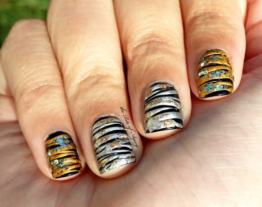CYNA - 12 Days of Christmas: Gold & Silver Sugar-Spin Nail Art | The Rite of Aging