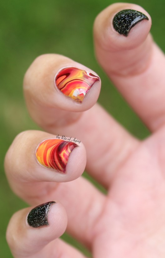 Fire Drip Marble side view
