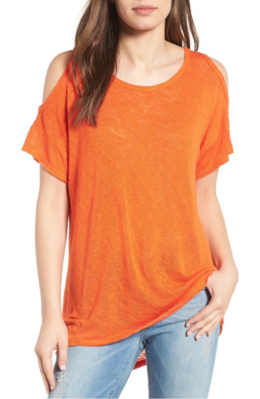 the Rite of Aging...Early's Best of Nordstrom Half Yearly Sale: Bobeau Cold Shoulder Slub Knit Tee