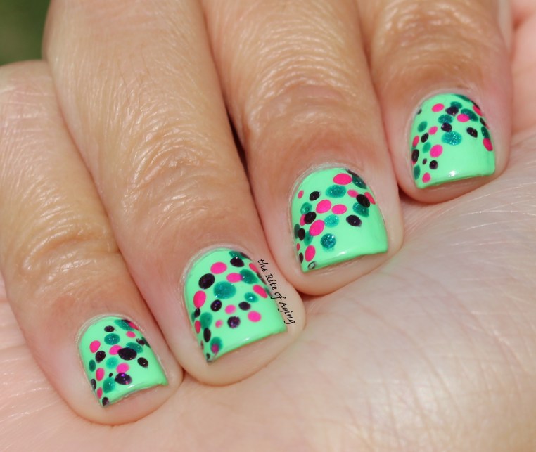 31 Day Nail Art Challenge (September 2017 - #31DC2017) Confetti Style Polka Dot Dotticure