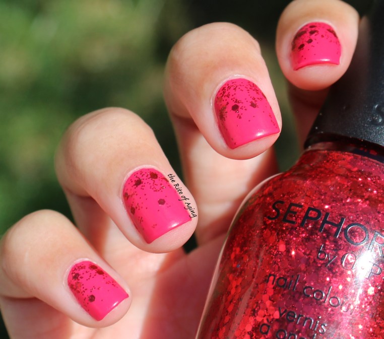 31 Day Nail Art Challenge (September 2017-#31DC2017) Pink Glitter Gradient Nail Art