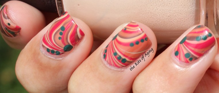 31 Day Nail Art Challenge (September 2017-#31DC2017) Washington DC Collection Watermarble ft. OPI Nail Art