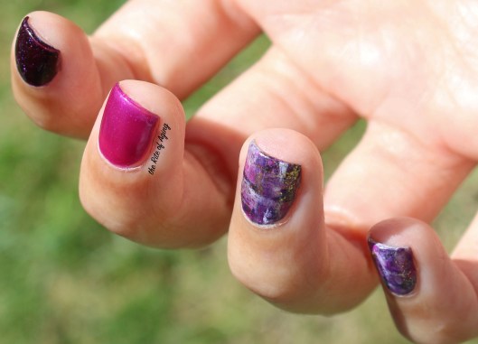 31 Day Global Nail Art Challenge (September 2017 - #31DC2017) Day Six: Purple Plaid Watercolor Nail Art