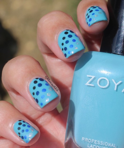 #31DC2018 (31 Day Challenge 2018) Blue Dots Nail Art ft. Zoya, Pahlish, Pipe Dream Polish
