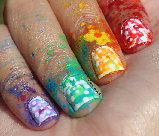 #31DC2018 - 31 Day Nail Art Challenge 2018 Rainbow Splatter Nails ft. Essie Polish
