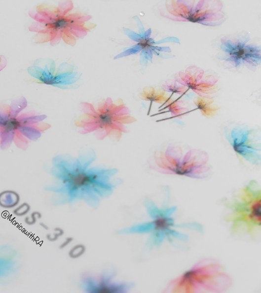 Born Pretty Store Watercolor Floral Decals product ID 30401 Review