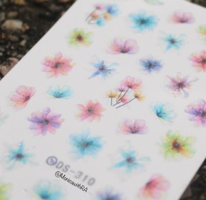 Born Pretty Store Watercolor Floral Decals product ID 30401