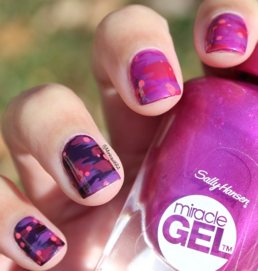 Easy Abstract Valentine Dry Brush Nails ft. Sally Hansen Miracle Gel, Insta-Dri, Zoya and Sephora by OPI Nail Polishes