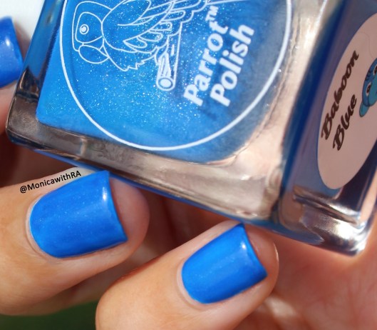 Parrot Polish 2018 Welcome to the Jungle collection Blue Baboon Neon Blue Shimmer Nail Polish
