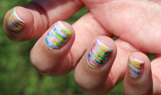 Neon Rainbow Nail Art - Justice for Elijah McClain, Say His Name, Black Lives Matter | Monica with RA