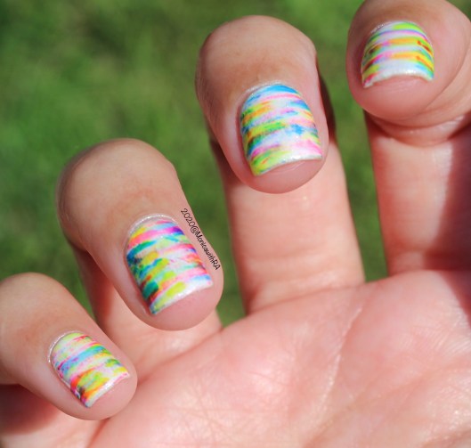 Neon Rainbow Nail Art - Justice for Elijah McClain, Say His Name | Monica with RA